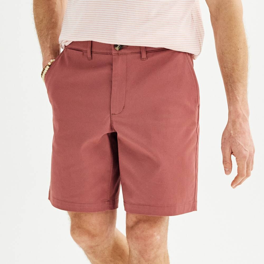 

Мужские шорты Sonoma Goods For Life Flexwear с плоской передней частью 9 дюймов, цвет Mauve