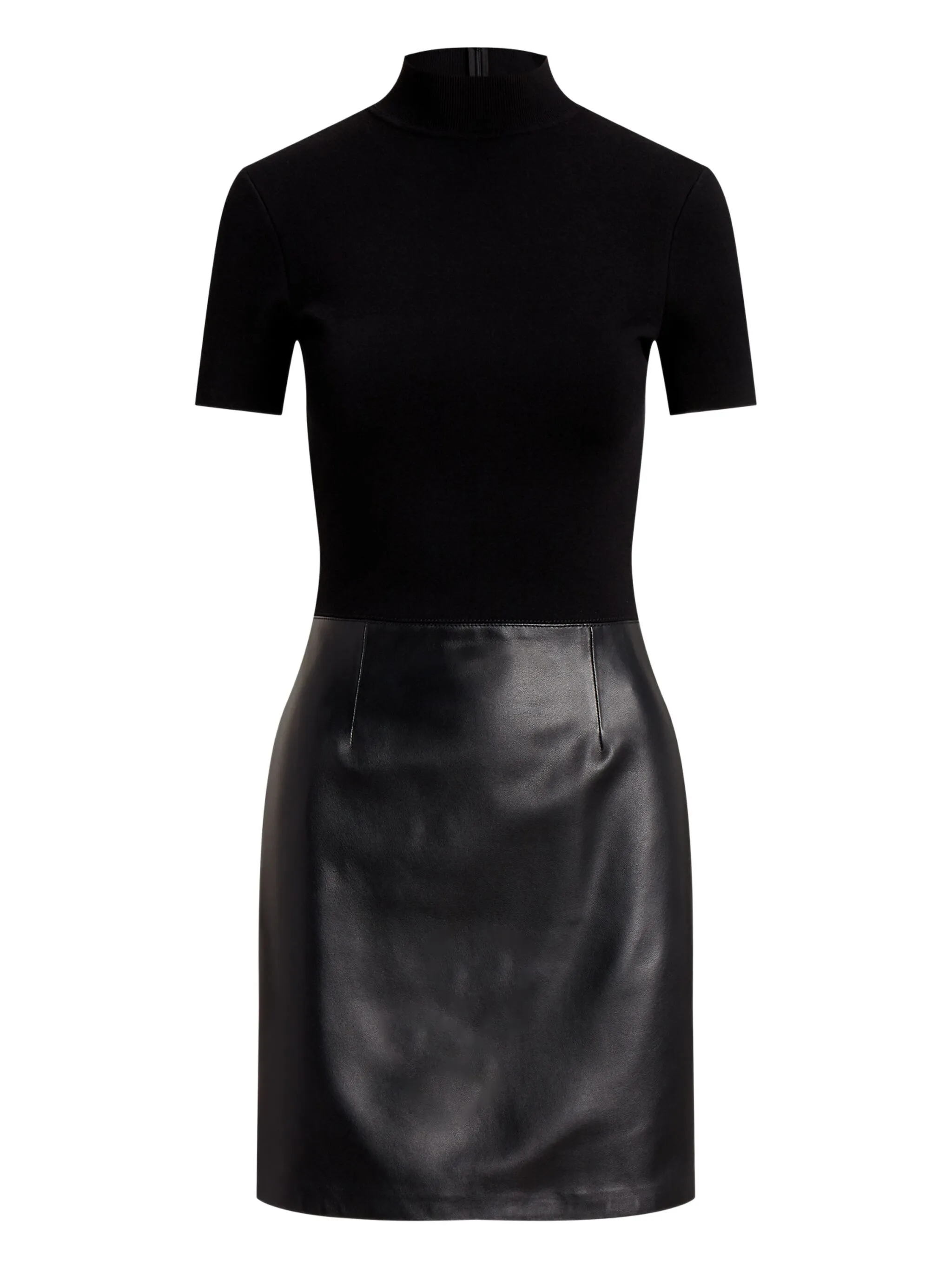 

Платье мини с высоким воротником и короткими рукавами Ralph Lauren Collection, черный