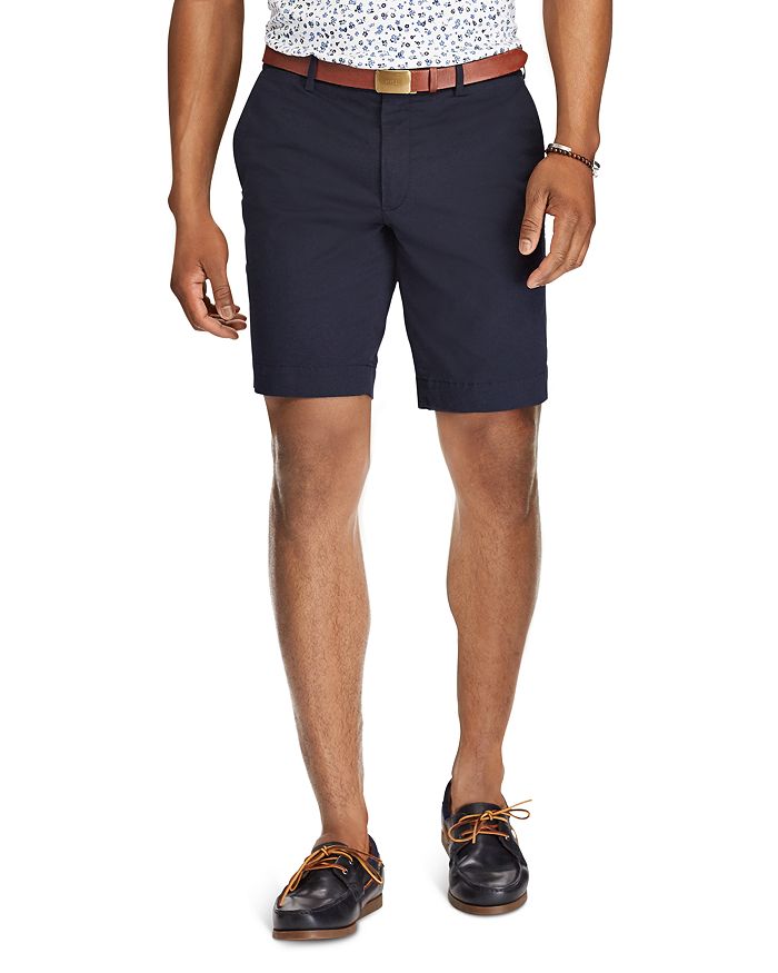 

9,5-дюймовые эластичные укороченные шорты из твила Slim Fit Polo Ralph Lauren, синий