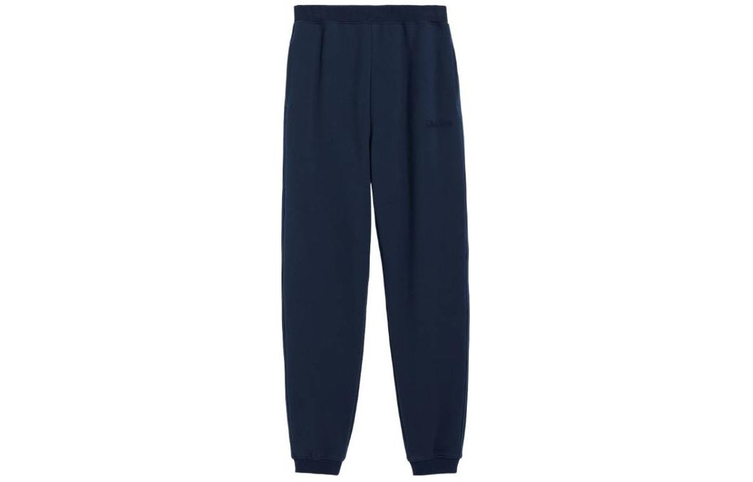 

'S MAX MARA Tamaro Collection Хлопковые флисовые брюки повседневные женские темно-синие