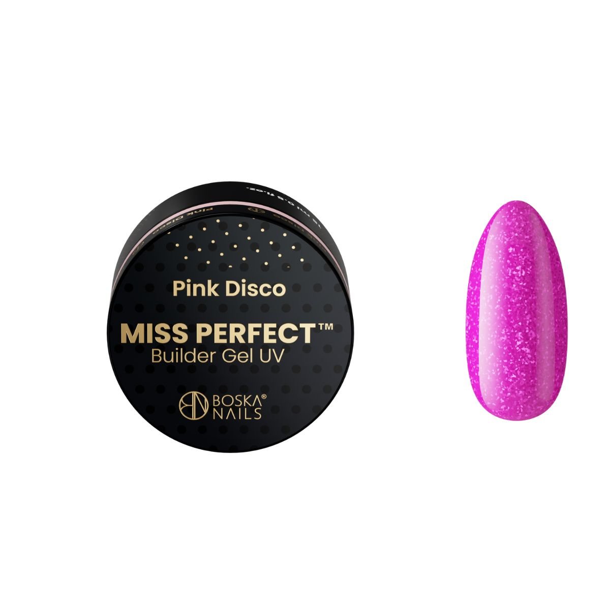 

Строительный гель Boska Nails Miss Perfect Pink Disco, 15 мл