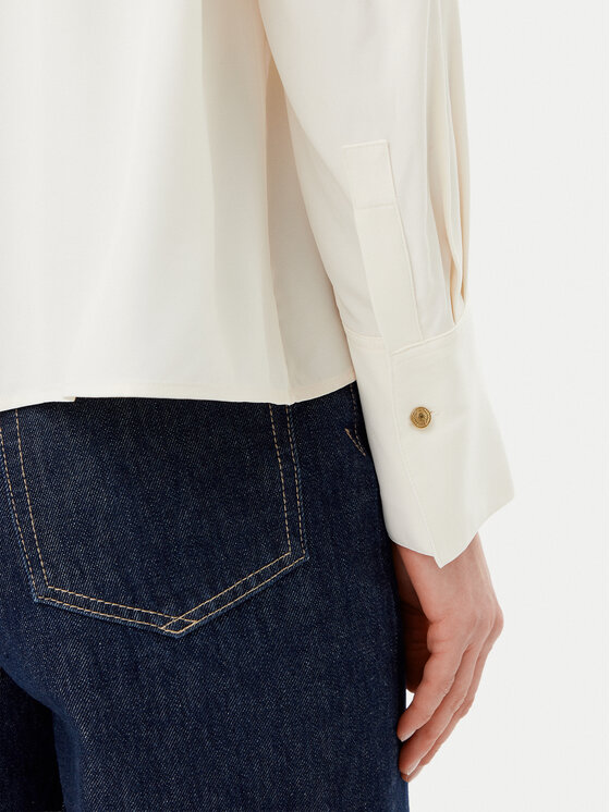 Блузка обычного кроя WW0WW44049 Tommy Hilfiger, экрю — фото 4