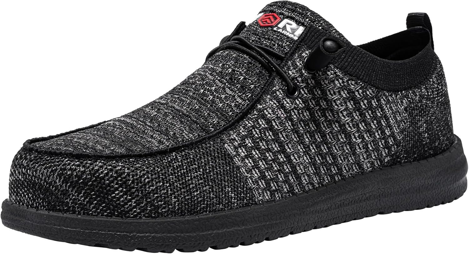 

Мужские слипоны с защитным стальным носком LARNMERN, легкие, удобные для отдыха и ходьбы, кроссовки, лоферы с стальным носком, серый