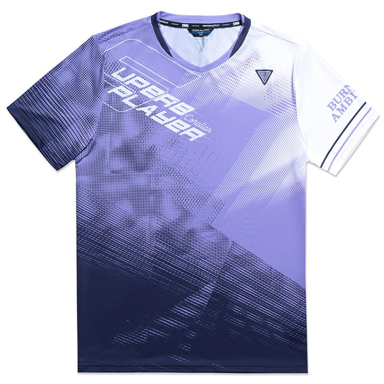 

Футболка для бадминтона женская фиолетовая CORALIAN