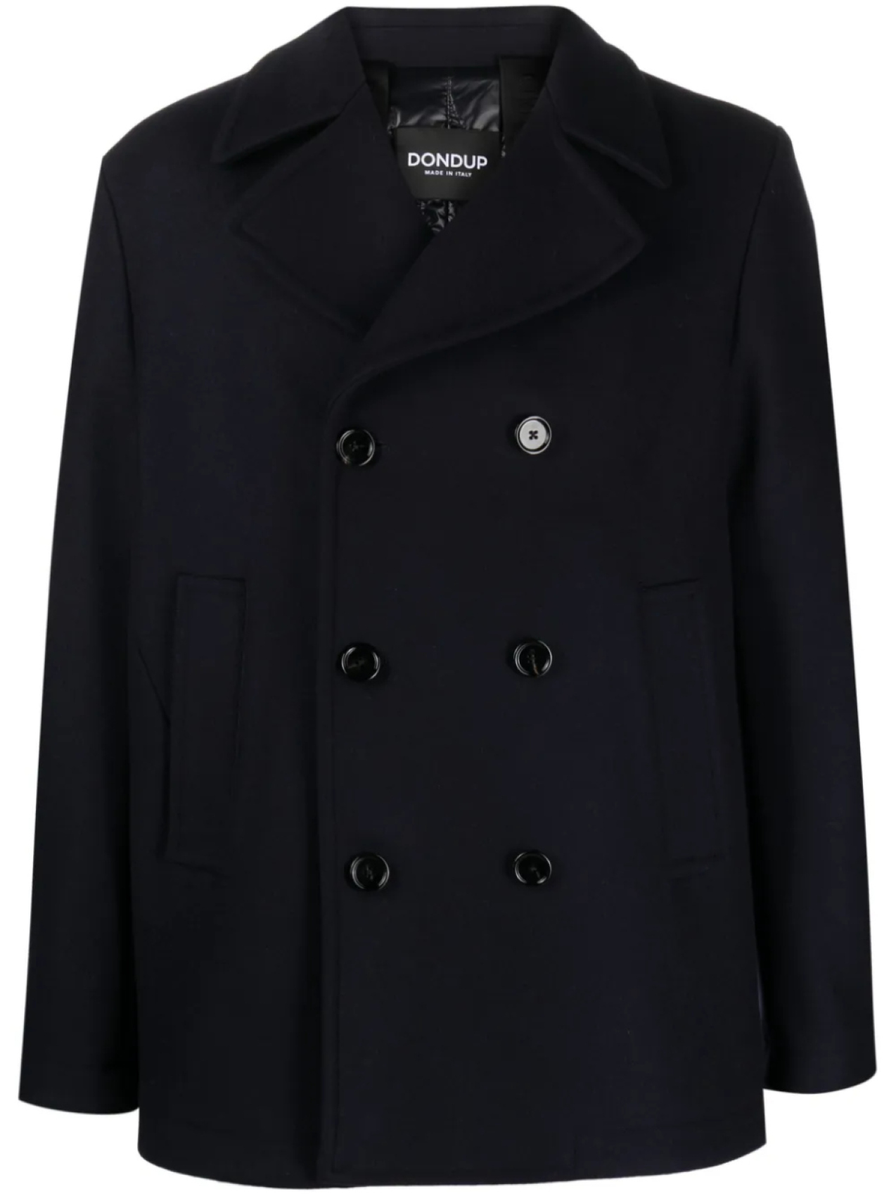 

Двубортное пальто с зазубренным воротником DONDUP, синий