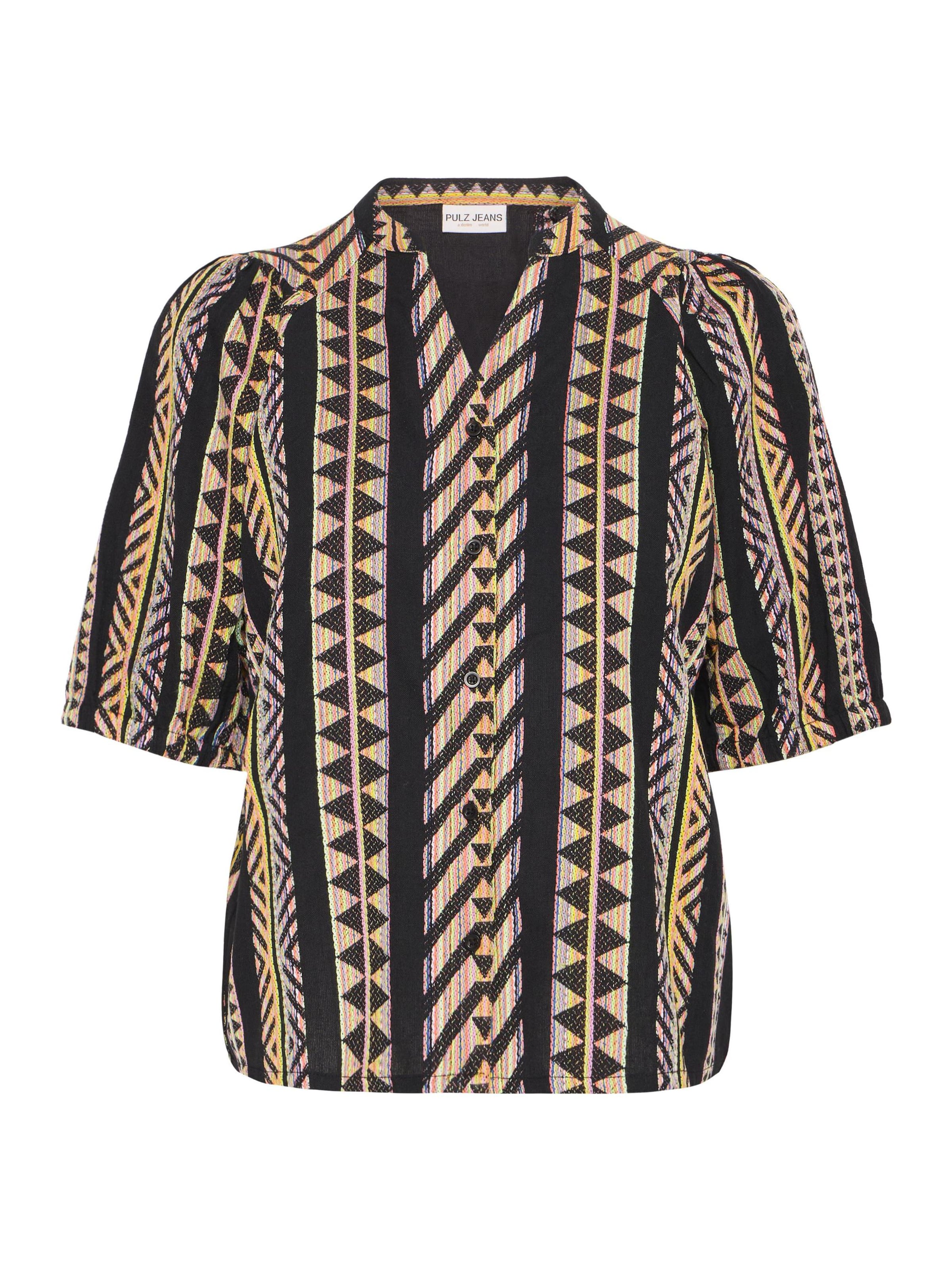 

PULZ Jeans Блузка 'LEZIA' в черном цвете