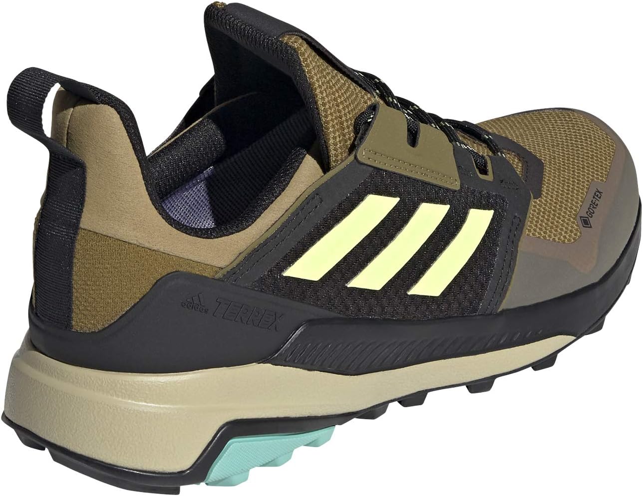 Мужские походные ботинки adidas Terrex Trailmaker с Gore-TEX, Wild Moss/Hi-res Yellow/Acid Mint — фото 2