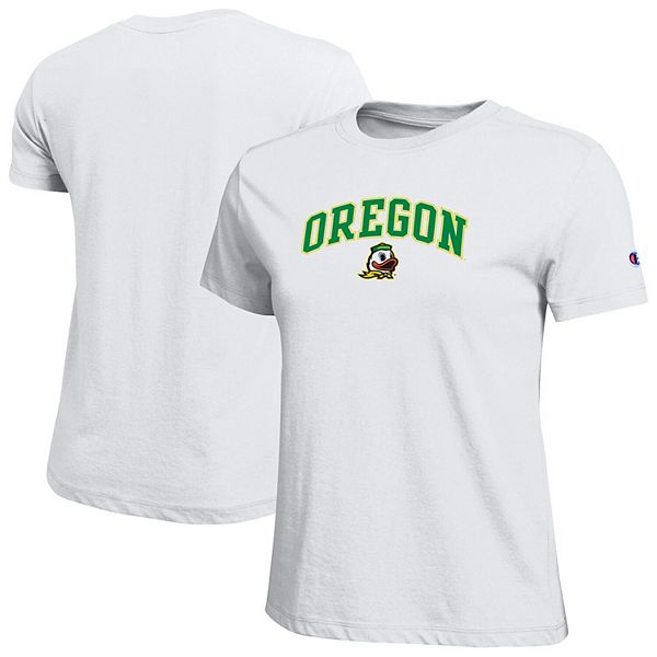 

Женская белая футболка Oregon Ducks с арочным логотипом Champion, Белый, Женская белая футболка Oregon Ducks с арочным логотипом Champion