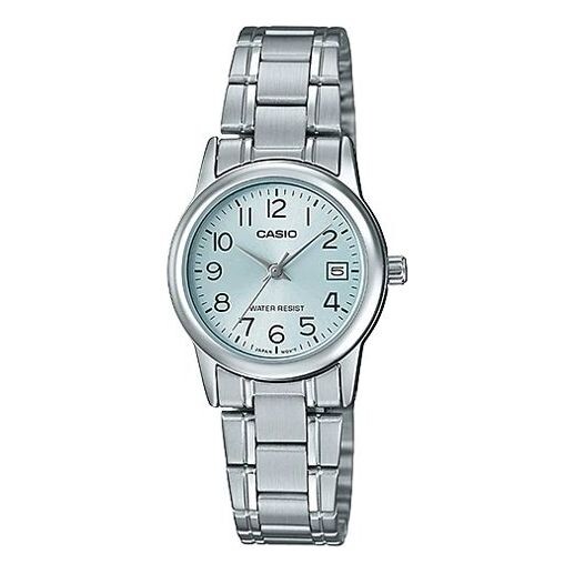 

Часы CASIO Quartz Stainless Steel Strap Waterproof Blue Watch Dial Blue Analog, синий