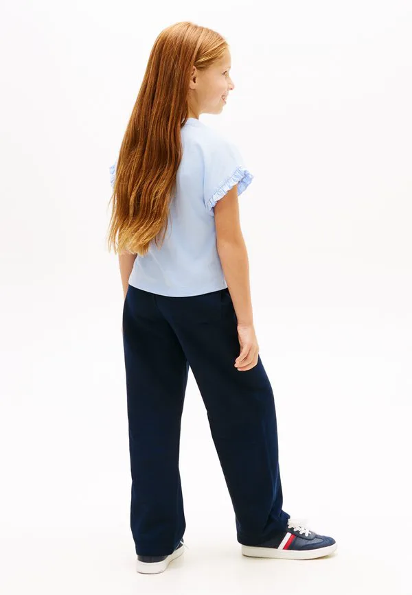 Базовая футболка свободного кроя с оборками на манжетах. Tommy Hilfiger, Sweet Blue — фото 3