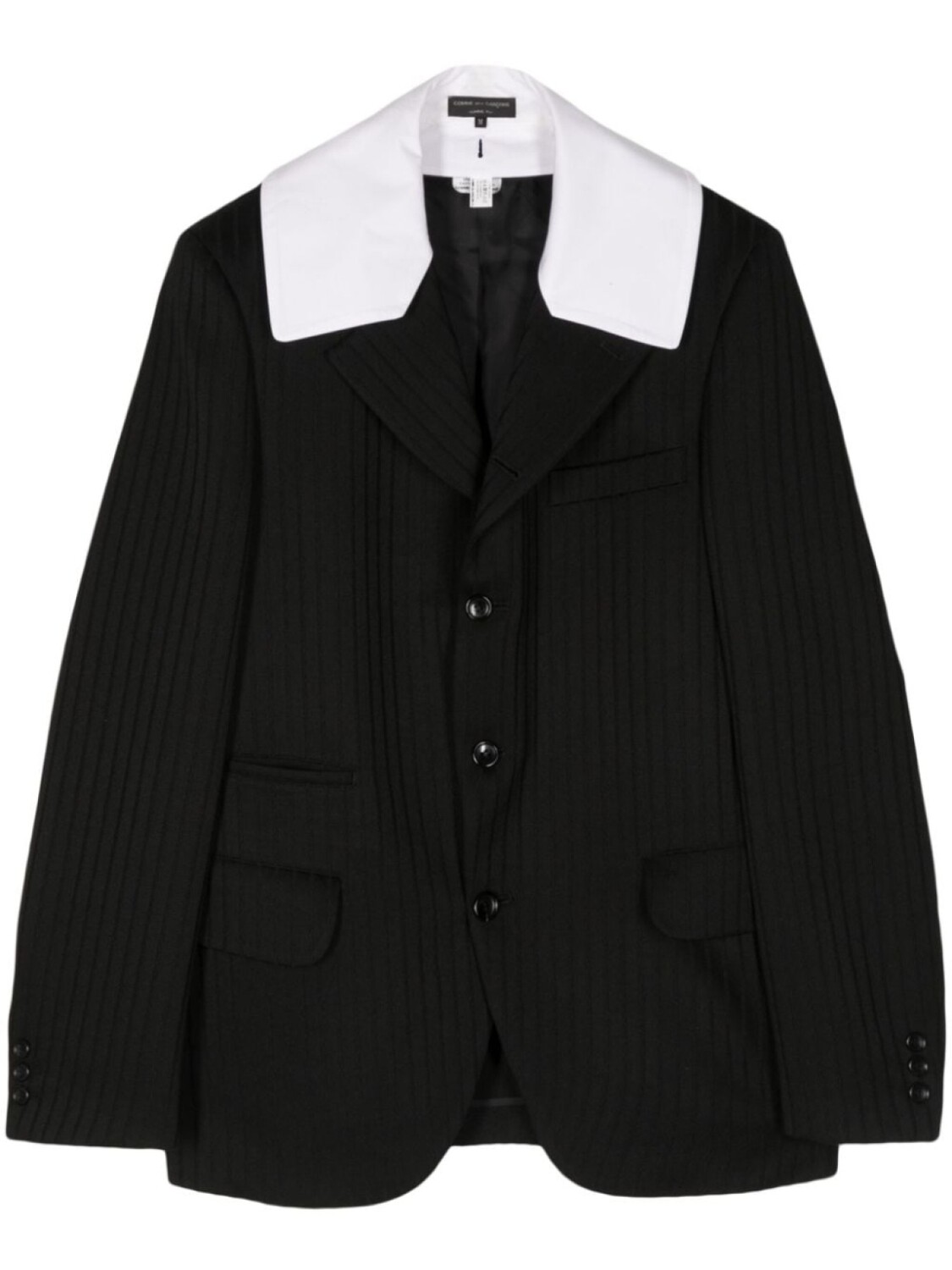 

Плиссированный однобортный пиджак Comme Des Garçons, черный