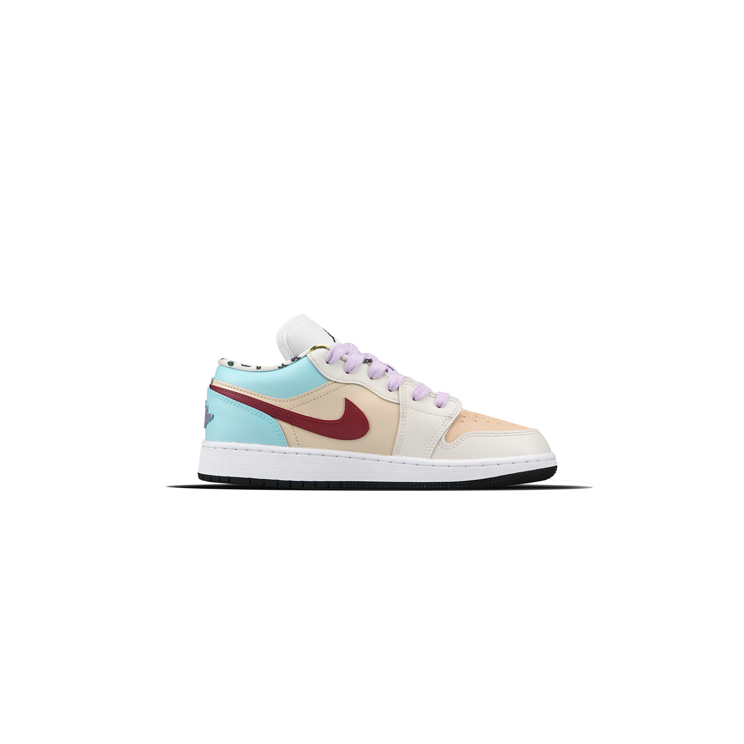 Кроссовки Air Jordan 1 Vintage Basketball Shoes Women's Low-top Blue, Yellow, Red, синий/желтый/красный — фото 2