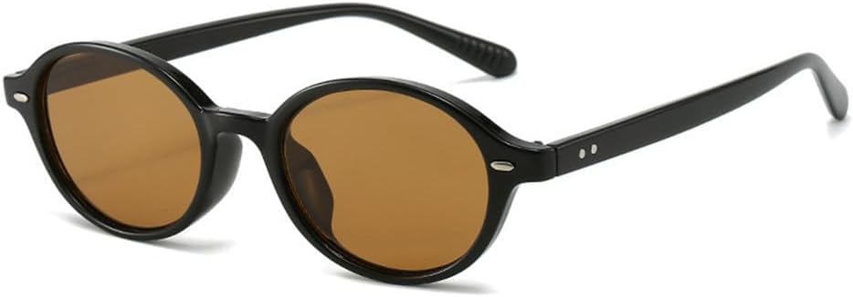 

Маленькие овальные солнцезащитные очки для женщин и мужчин с заклепками, защитой от УФ-излучения UV400, для занятий спортом на открытом воздухе, бега и езды на велосипеде generic, Black Tea