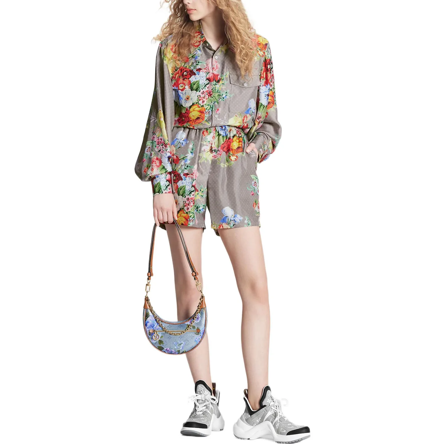Новые квартальные товары LV: женские шорты casual светло-умбра moderate LOUIS VUITTON, светло-коричневый — фото 4