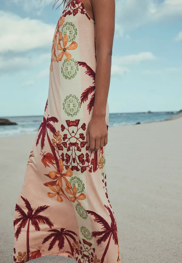 Платье-Макси прямого кроя с тонкими бретелями Next, Floral Palm Print — фото 2
