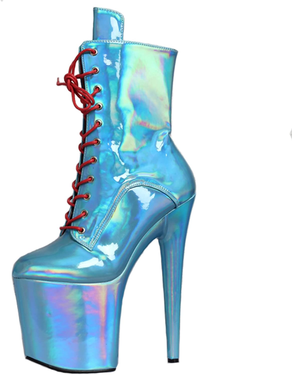 

Высокие каблуки 8'' Экзотические танцы на пилоне Ботильоны с магическим цветом на щиколотке Платформенные ботинки Сексуальные туфли стриптизерши Для ночного клуба Свадебные и праздничные туфли Унисекс Мужские большие размеры HZIH, Blue