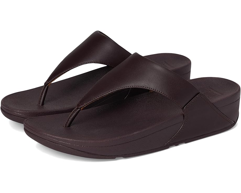 Туфли FitFlop Lulu Leather Toepost, цвет Plumberry
