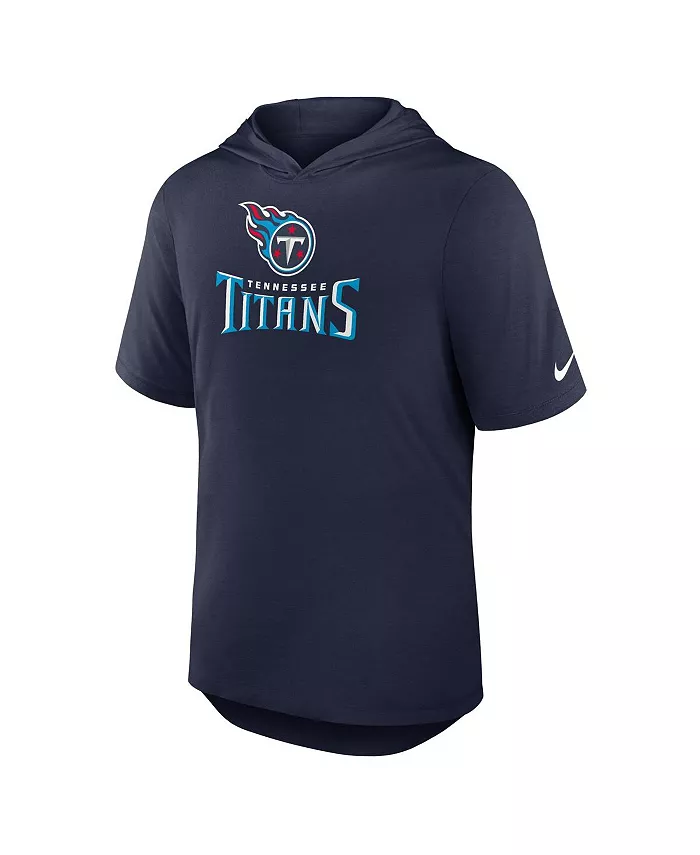 Мужская синяя толстовка-футболка Tennessee Titans Lockup Tri-Blend Nike — фото 2