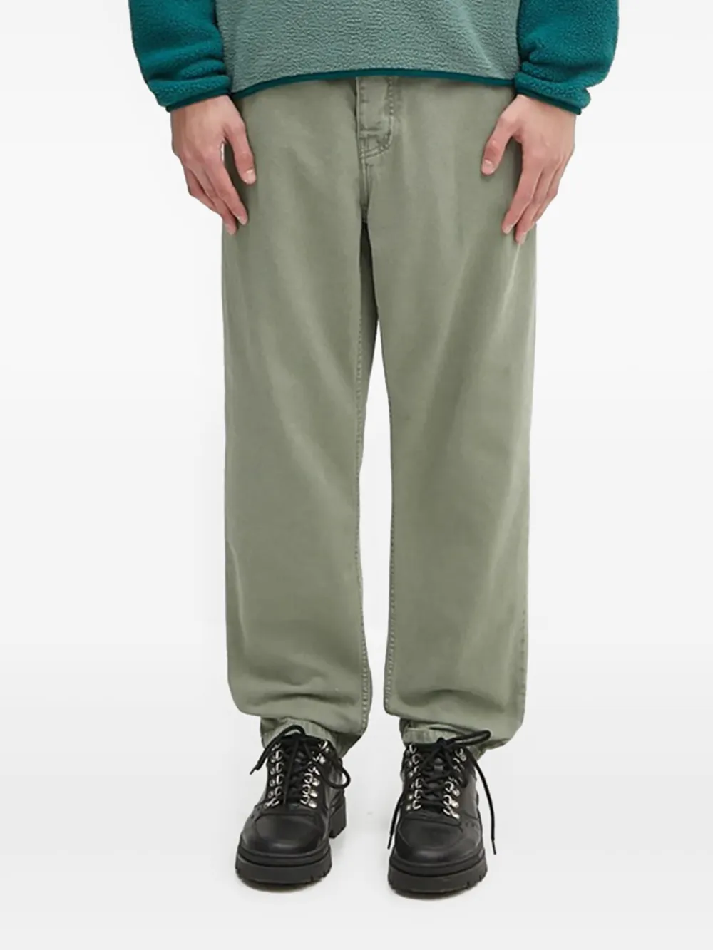 

Джинсы прямого кроя с нашивкой-логотипом CARHARTT WIP, зеленый