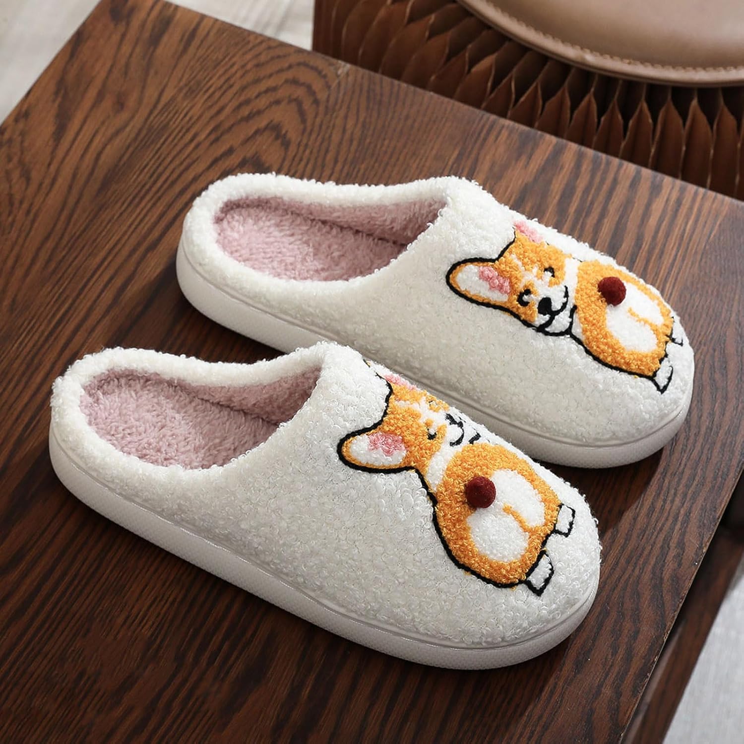 Тапочки JYSwoshoe с ворсом для женщин и мужчин, удобные домашние тапочки с памятью формы, мягкие плюшевые, теплые тапочки для дома и улицы, B 1 — фото 2