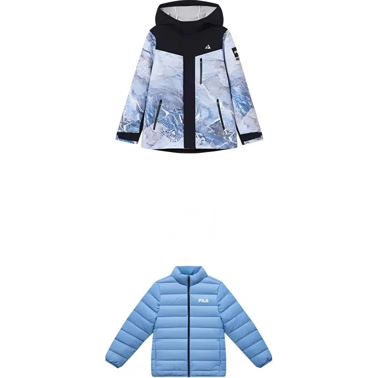 

Детский комплект из двух предметов: пуховик с принтом FILA KIDS, 2-Piece Set (All Over Print)