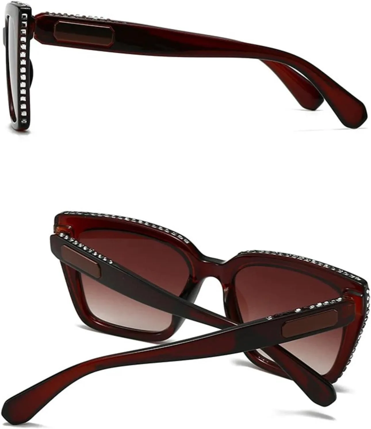 

Роскошные солнцезащитные очки с бриллиантами для женщин и мужчин, модные, винтажные, в стиле стимпанк, с защитой от УФ-излучения UV400 TYUVIVO, Black Black