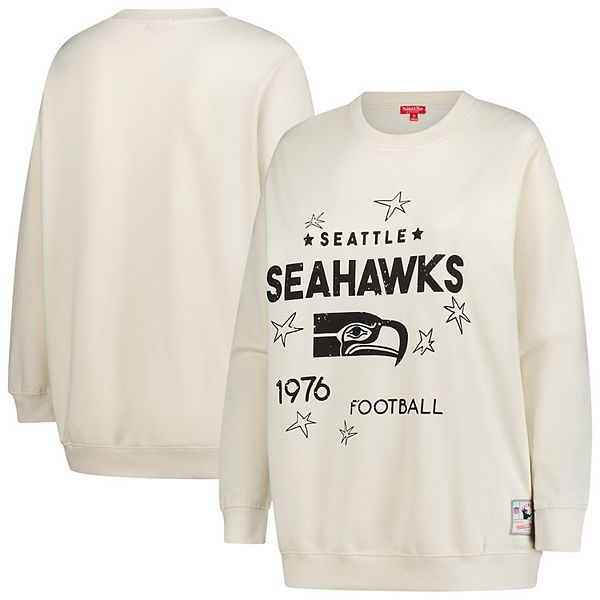 

Женский свитшот Seattle Seahawks Plus Size в кремовом цвете с принтом Shooting Star Mitchell & Ness, Бежевый, Женский свитшот Seattle Seahawks Plus Size в кремовом цвете с принтом Shooting Star Mitchell & Ness