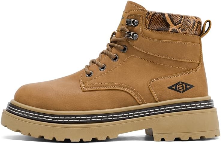 

Мужские ботинки на шнуровке с принтом под змею, платформенной подошвой, для активного отдыха и походов Generic, хаки