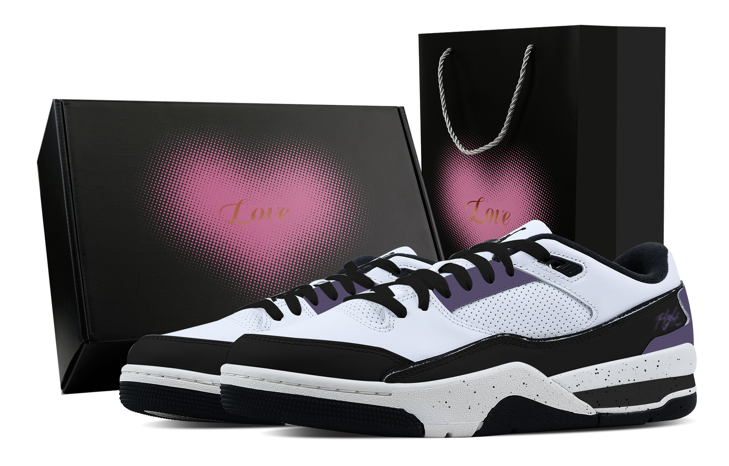 

Jordan Кроссовки баскетбольные мужские низкие FLIGHT COURT Purple Solitude Avant Garde, Heart Box Abrasion Resistant Vintage