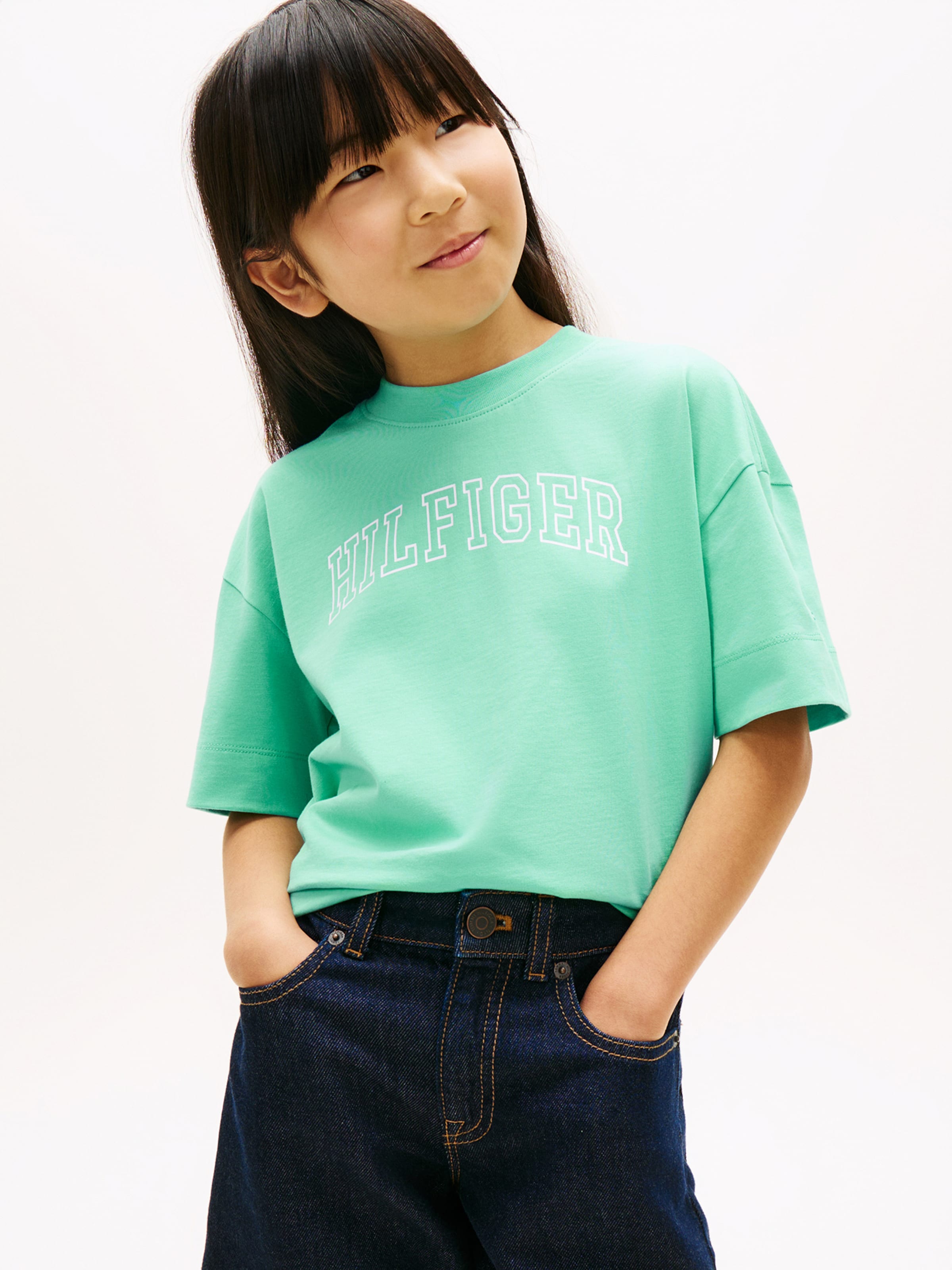 TOMMY HILFIGER Футболка 'VARSITY' в цвете Mint — фото 2