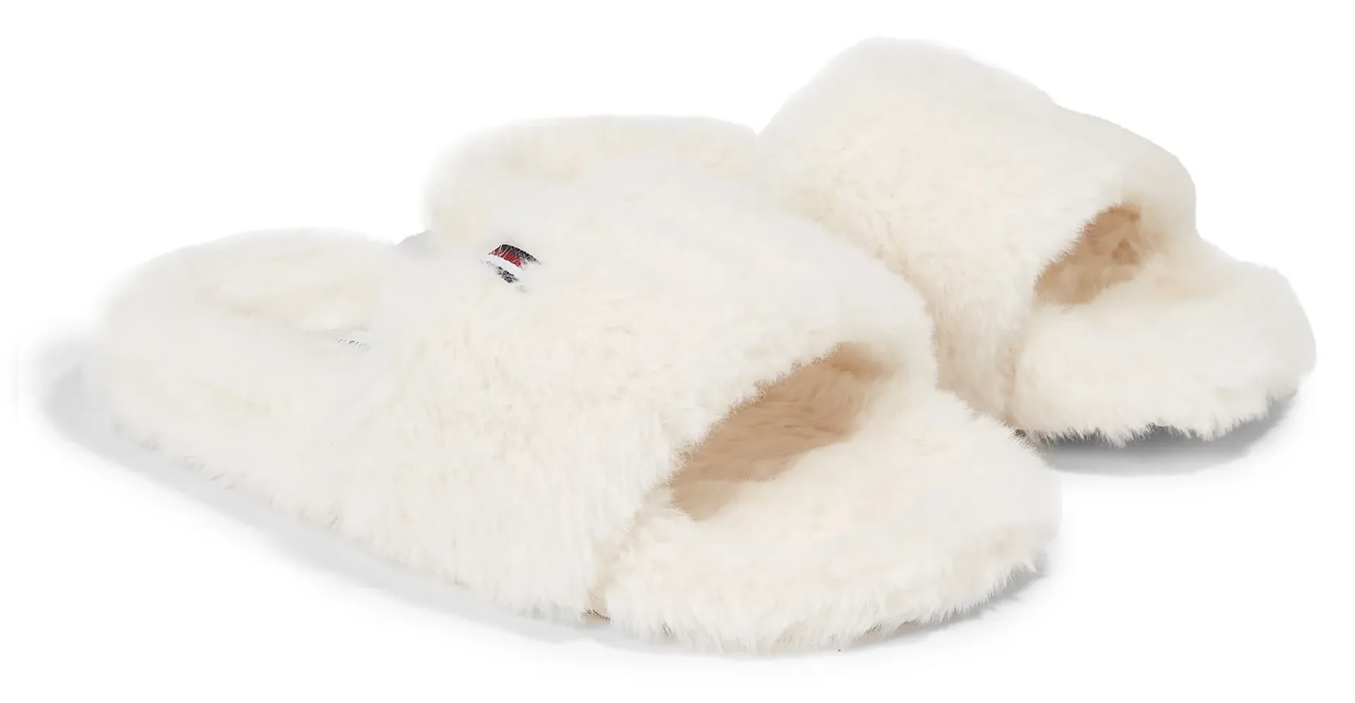 

Плюшевые тапочки Tommy Hilfiger "FUR HOME SLIPPER SLIDE" для хорошего самочувствия, белый