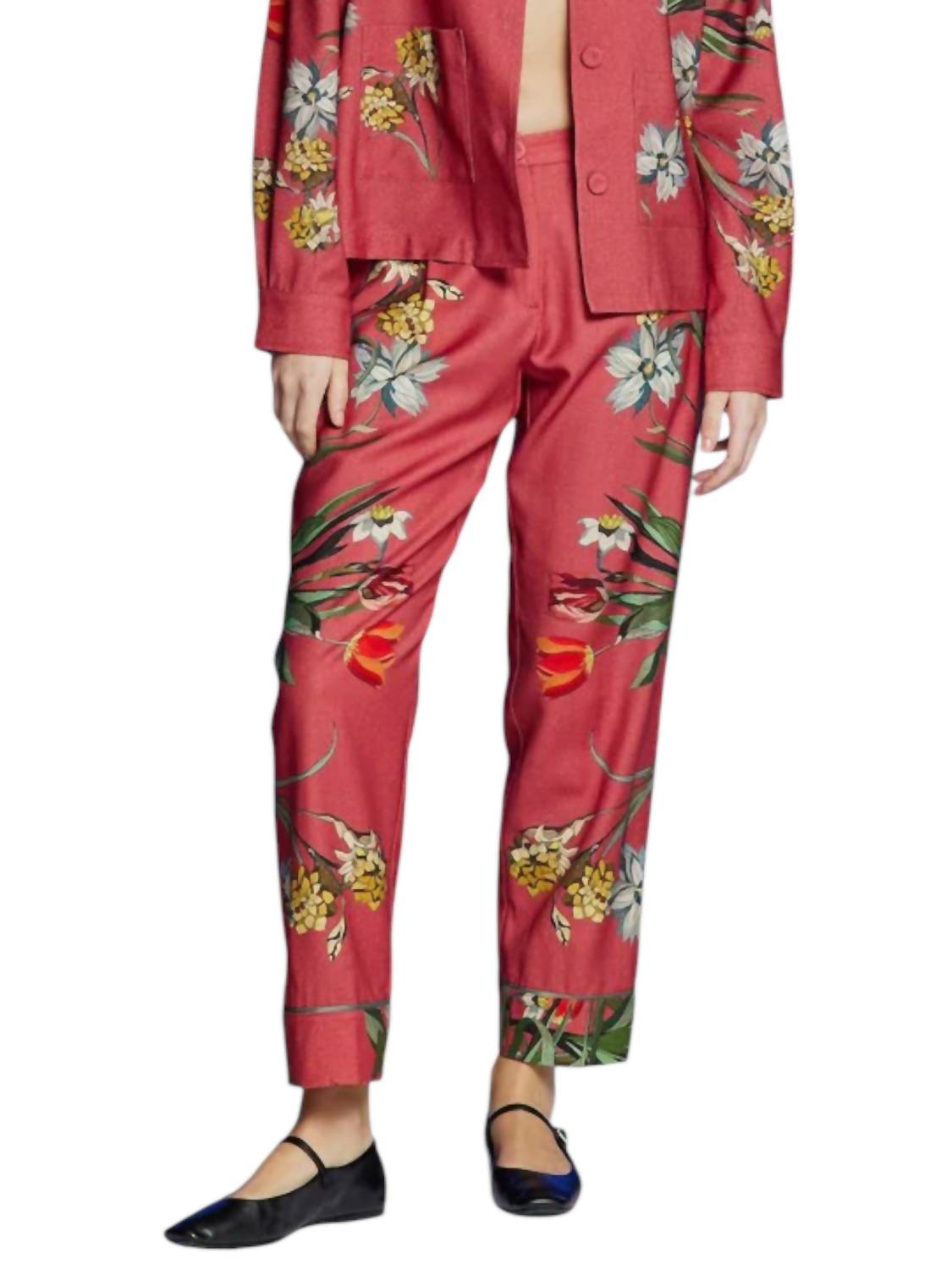 

Джоггеры Beato с принтом роз Franco Ferrari, цвет rose print