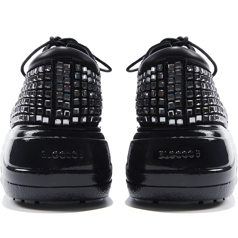 Туфли женские повседневные Women's Casual Shoes Women's Low-Top Black Blocco5 — фото 4