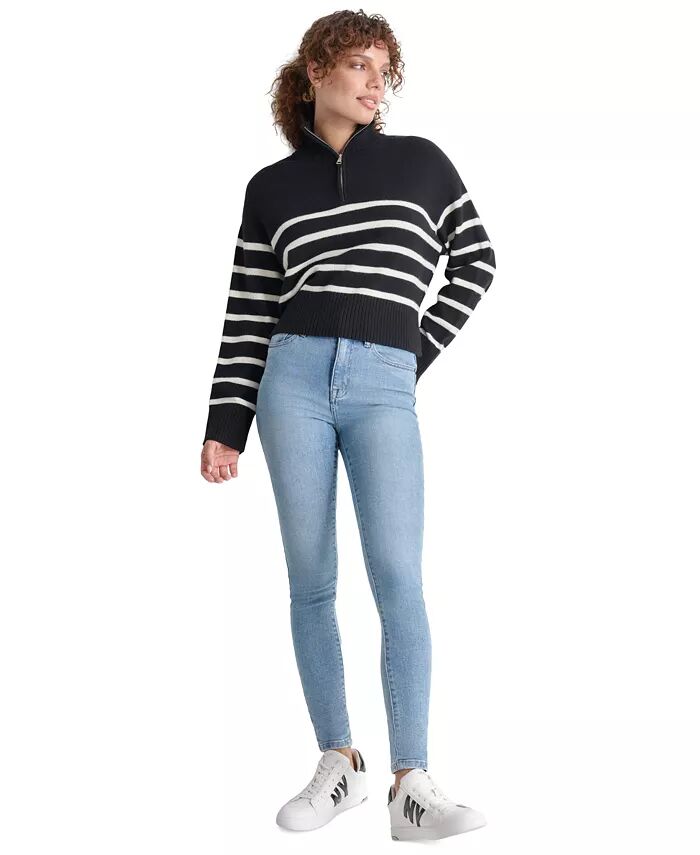 

Женский свитер с воротником-стойкой и полумолнией DKNY Jeans, мультиколор