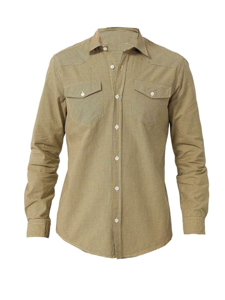 

Клетчатая рубашка By Diess Collection Slim fit Button Up Shirt, желтый