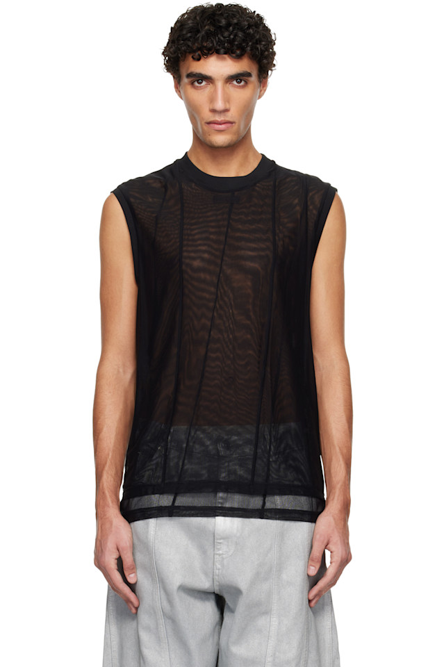 

Майка со спиральным рисунком Mugler, черный