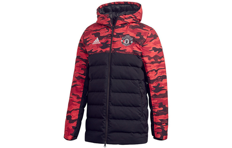 Adidas Куртка пуховая Манчестер Юнайтед Театр Мечты, Black Red — фото 2