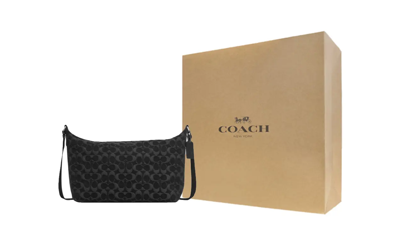 

COACH Кожаная сумка через плечо мужская большая черная