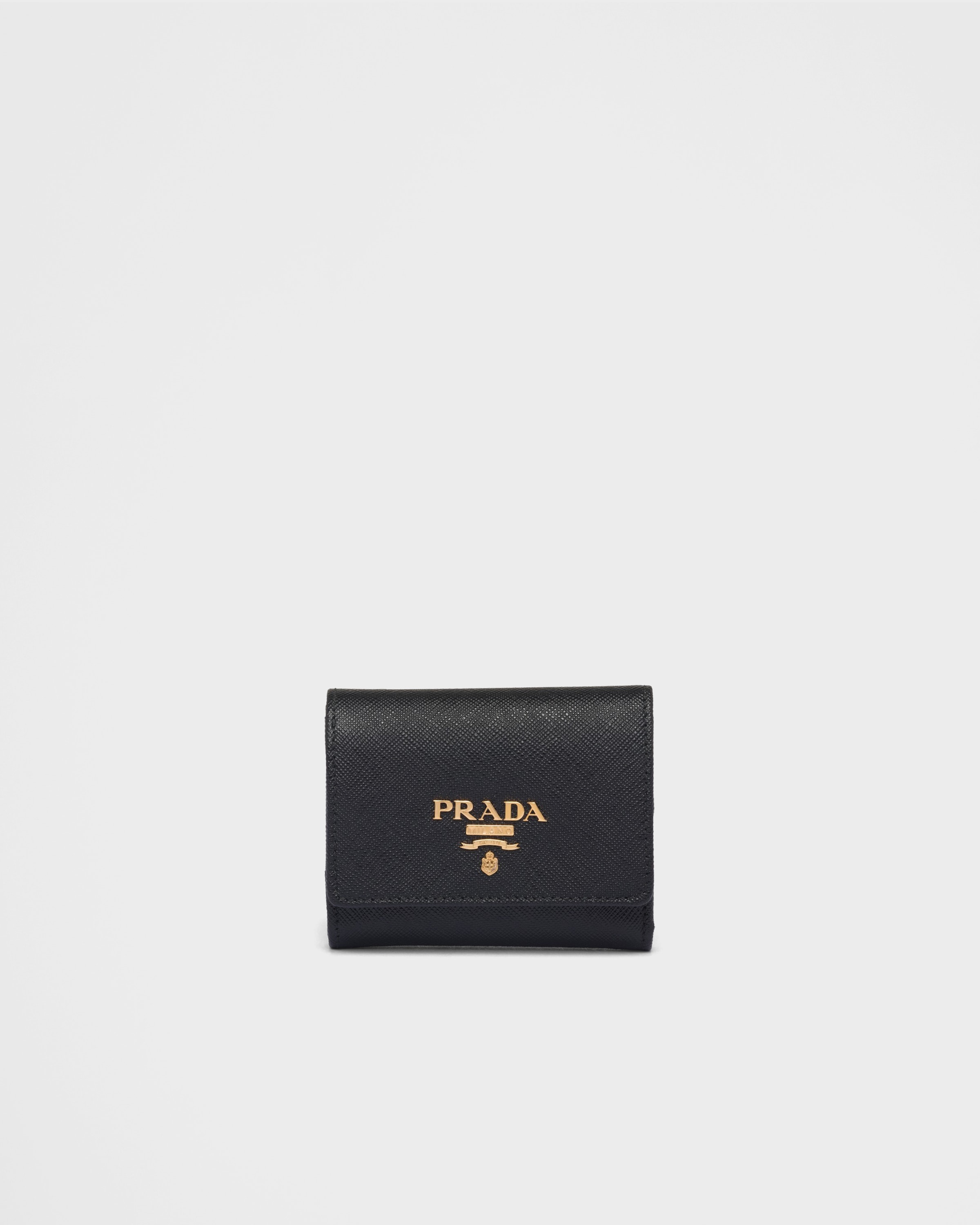 

Маленький кошелек из сафьяновой кожи Prada, черный