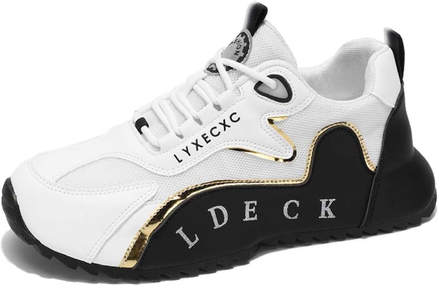 

Мужские кроссовки с круглым носком на шнуровке, модные, с сеткой, дышащие, низкие спортивные туфли, беговые кроссовки, удобные плоские прогулочные обувь для мужчин Generic, черный