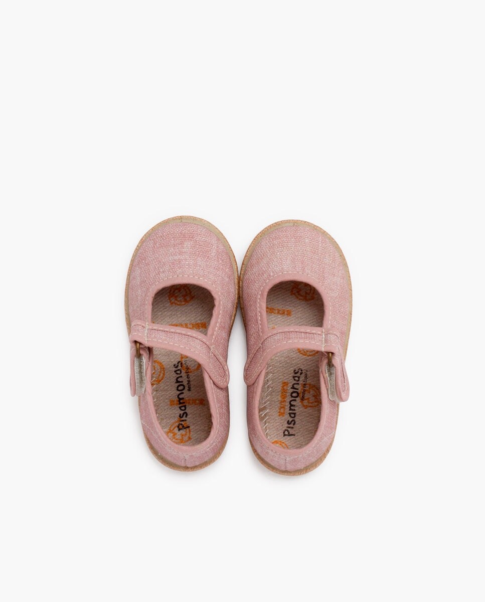 Балетки Pisamonas Mary Janes, из органического хлопка, розовый — фото 4