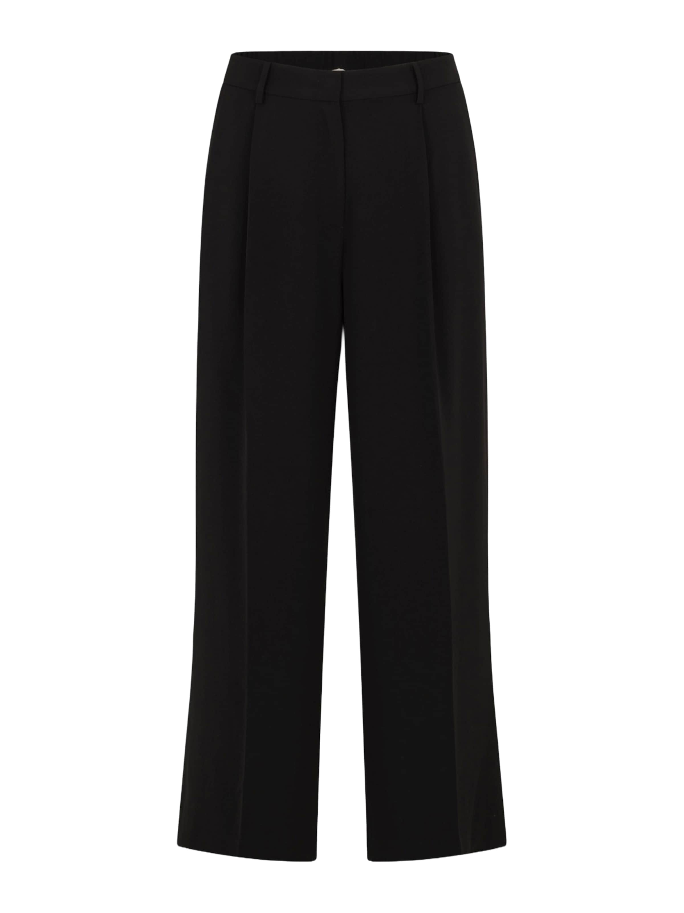 

Guido Maria Kretschmer Curvy Широкие брюки 'Mara' с плиссировкой спереди в черном цвете