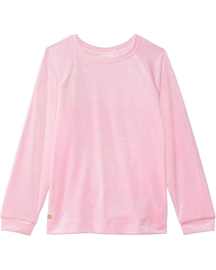 

Топ Lilly Pulitzer Kids Mini Ciana Velour Top, цвет Conch Shell Pink
