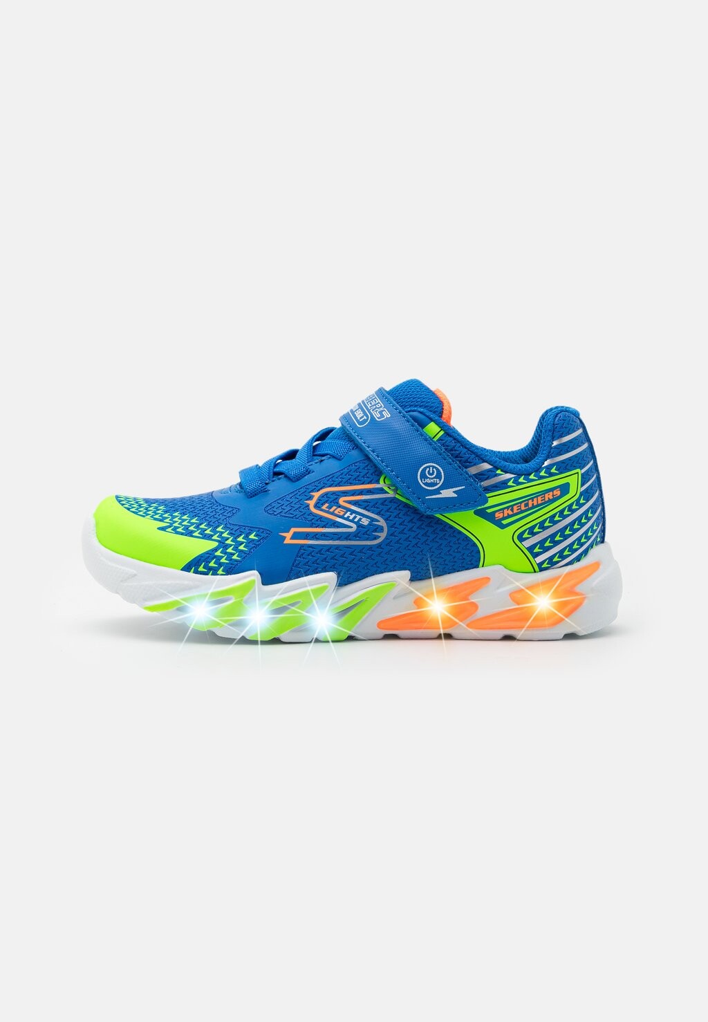 

Кроссовки низкие FLEX-GLOW BOLT Skechers, цвет royal/lime/orange/silver