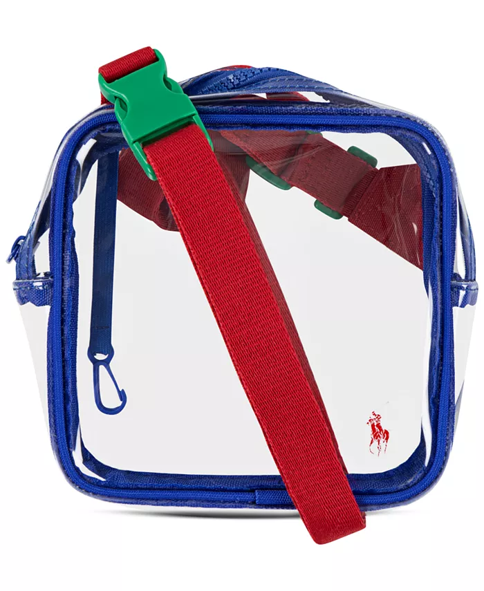 

Большая детская прозрачная квадратная сумка-кроссбоди Polo Ralph Lauren, мультиколор