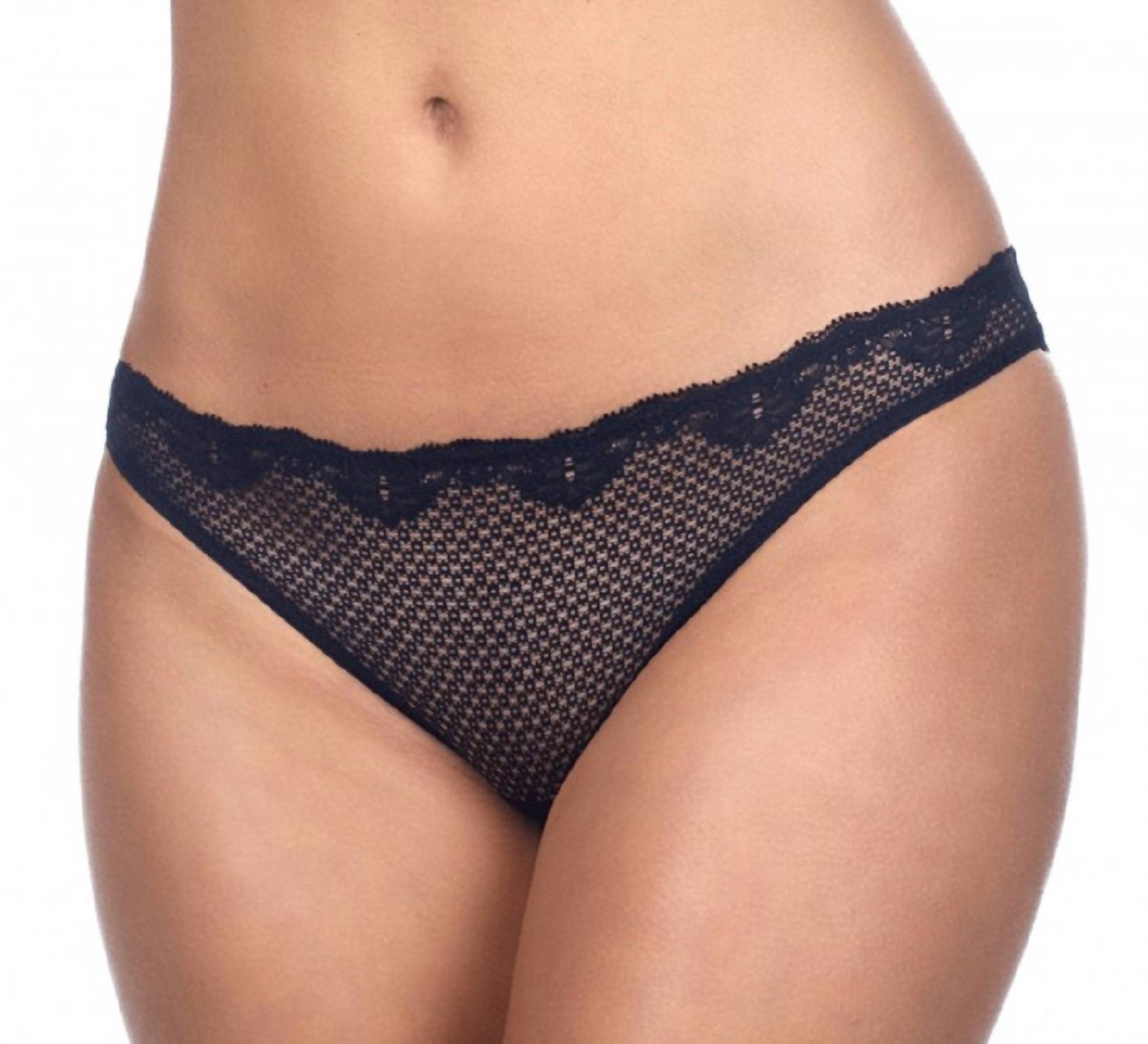 

Кружевное бикини Duet с глубоким вырезом черного цвета Timpa Lingerie