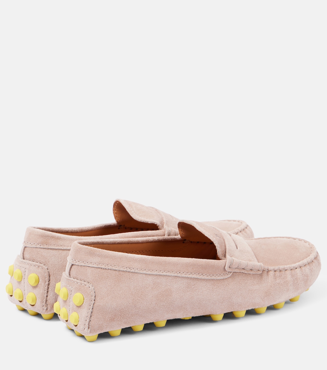 Замшевые туфли для вождения Gommino Bubble Tod's, Rosa Lingerie — фото 2