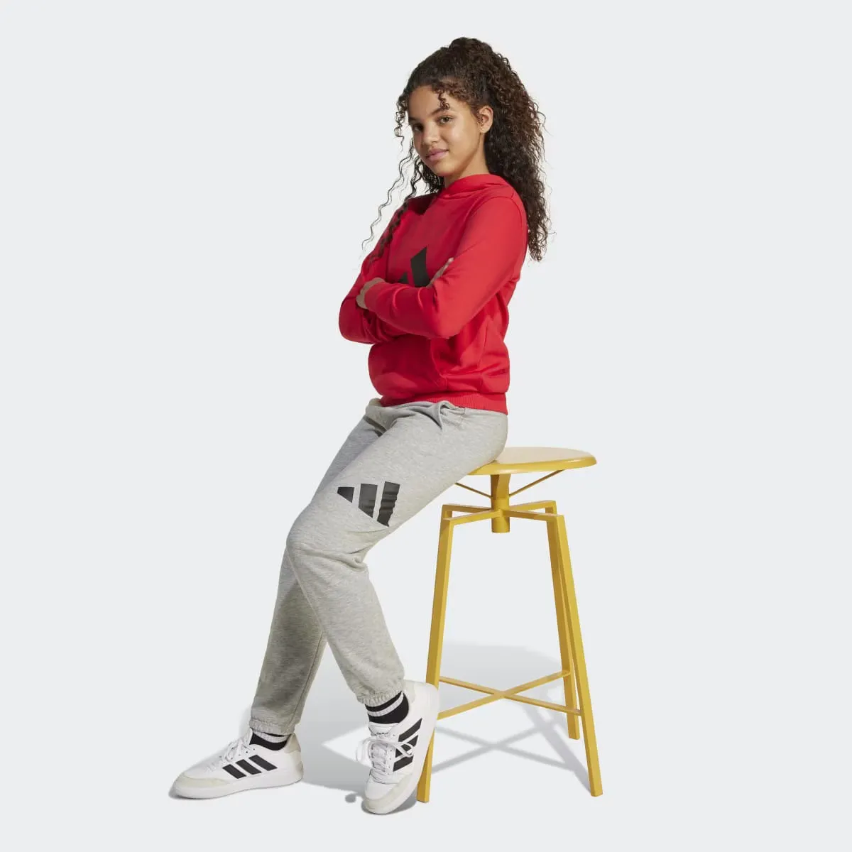 Adidas Essentials Детские брюки, серый — фото 4