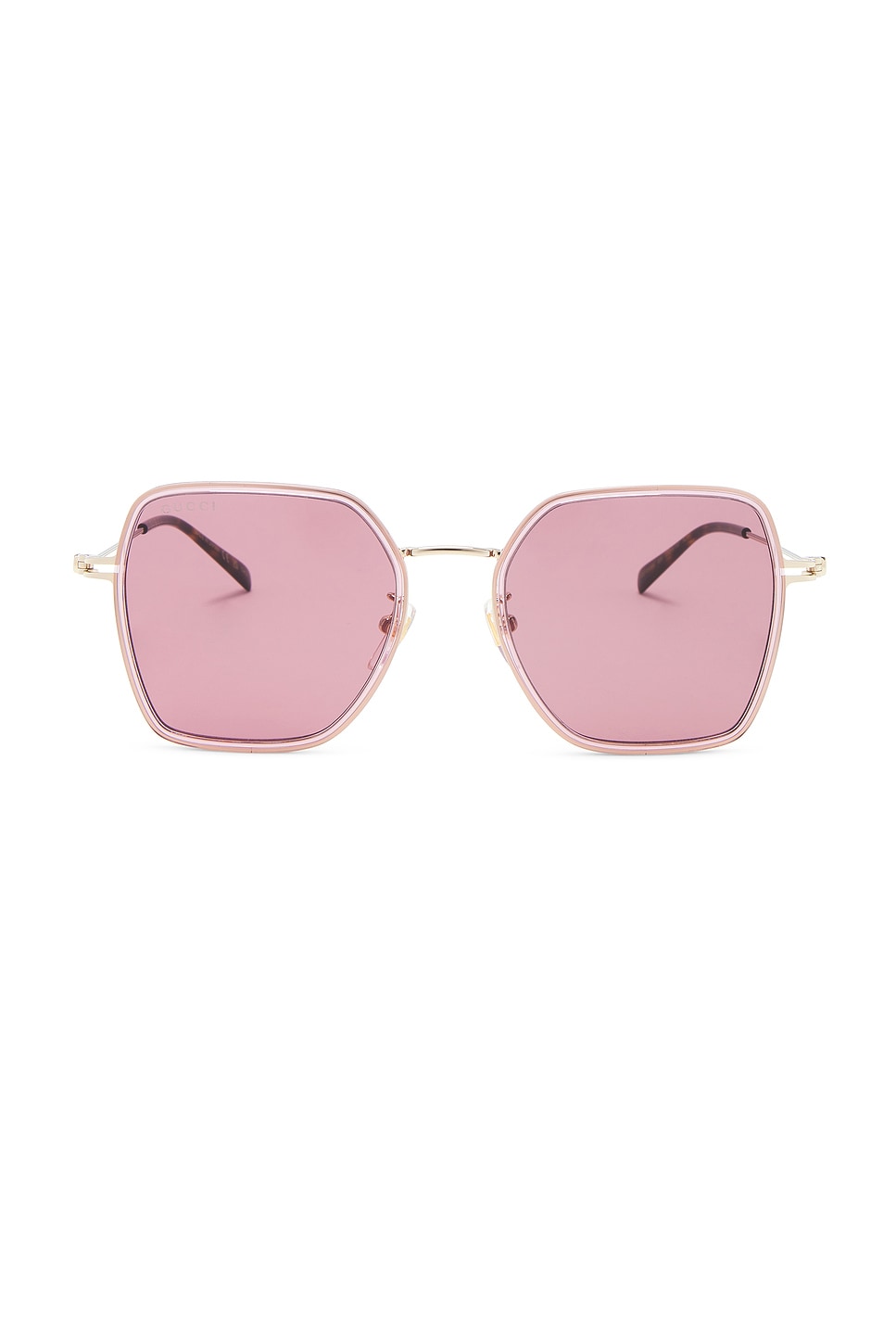 

Квадратные солнцезащитные очки Gucci, pink & gold