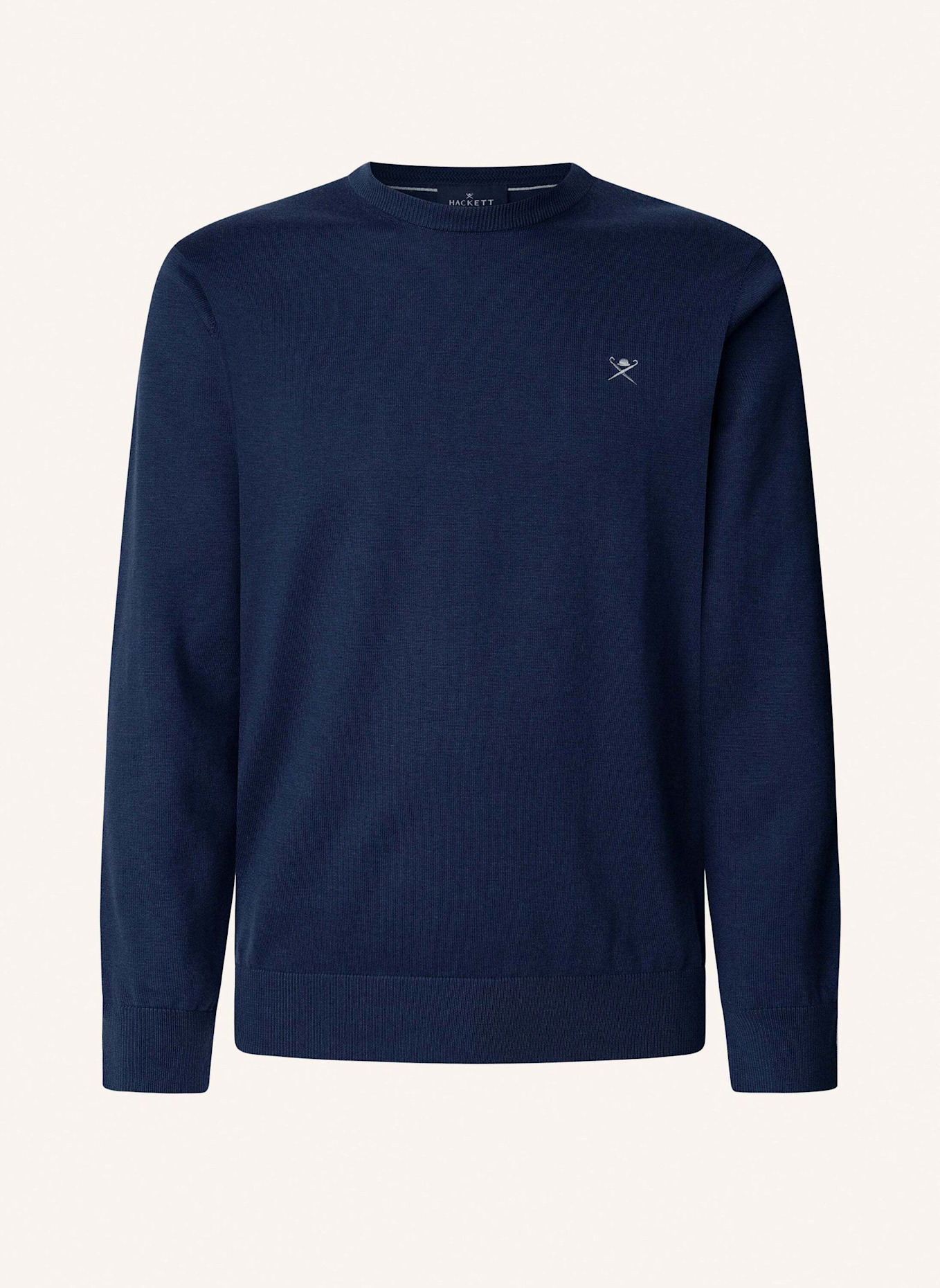 

Свитер хлопок шелк экипаж Hackett London, синий
